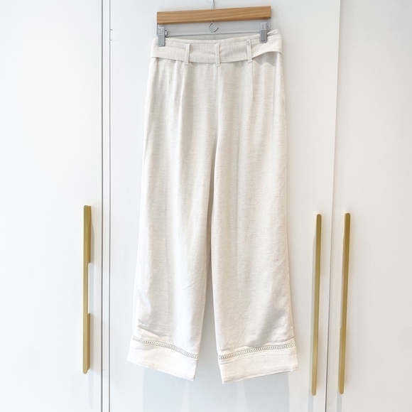 BNWOT Club Monaco Ayto belted pant in natural - Picture 10 of 14
